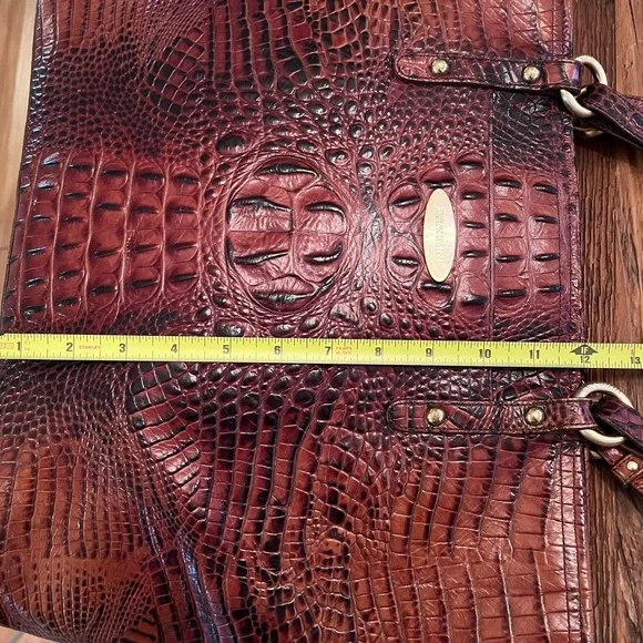 L
Brahmin Crocodile-Embossed Tote in Rich Burgundy - Picture 5 of 10